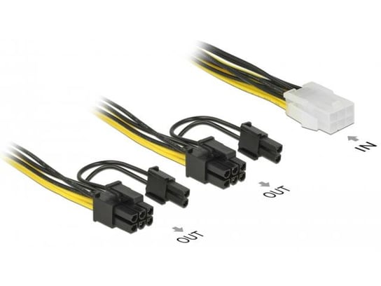 Kabel PCI-E - 2x PCI-E DELOCK, 0.15 m Delock