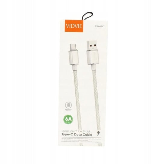 Kabel Pd Power Delivery Usb Typ C Typ C Cb4028 66W 6A Vidvie 1,2M Biały VidVie