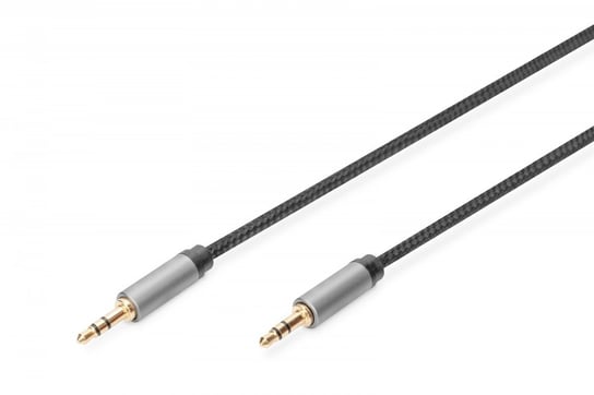 Kabel połączeniowy audio MiniJack Stereo Typ 3.5mm/3.5mm M/M nylon 1,8m Digitus