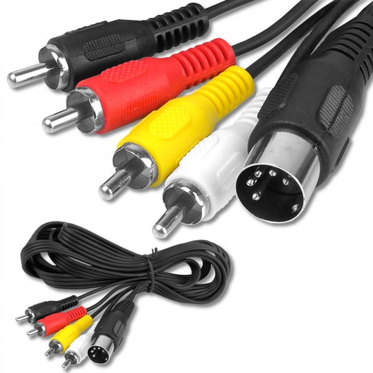 Kabel Połączeniowy Audio Video Din - 4 X Rca 1,8 M Lexton