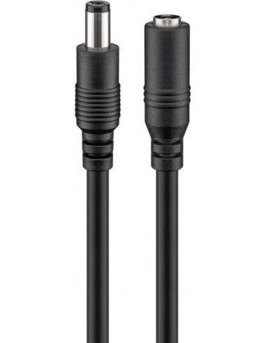 Kabel przedłużający DC, 3 m, czarny - Długość kabla 3 m Inna marka