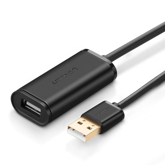 Kabel przedłużający USB 2.0 UGREEN US121, aktywny, 15m (czarny) uGreen