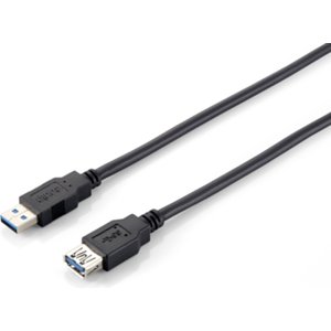 Kabel przedłużający USB 3.0 Digital Data Equip/USB A męski na USB A męski/Zgodny ze specyfikacją USB 3.0/podwójnie ekranowany/SuperSpeed USB szybkość transferu do 5 Gb/s / 3 m/czarny Konik