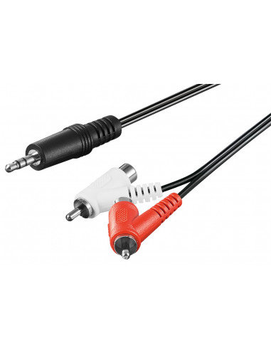 Kabel przejściowy audio, wtyk 3,5 mm na gniazdo/wtyk cinch - Długość kabla 1.5 m Goobay