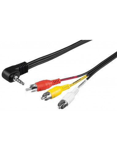 Kabel przejściowy, Composite Audio Video na 3,5 mm - Długość kabla 1.5 m Goobay