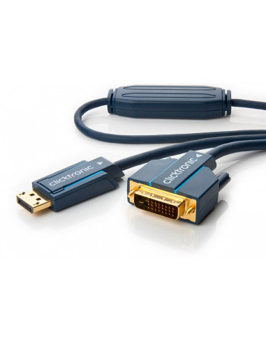 Kabel przejściowy DisplayPort/DVI - Długość kabla 1 m Clicktronic