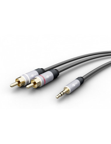 Kabel przejściowy jack MP3 – audio chinch - Długość kabla 5 m Goobay