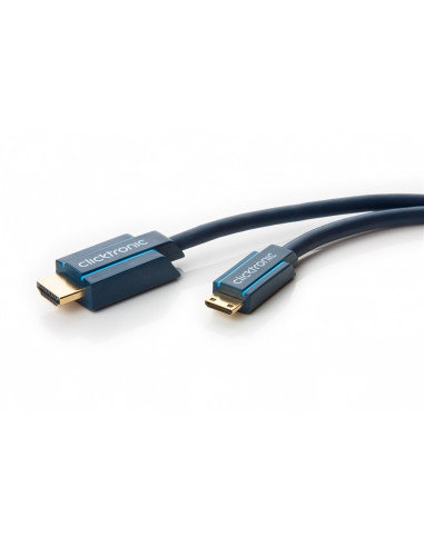 Kabel przejściowy Mini HDMI™ z obsługą Ethernet - Długość kabla 2 m Clicktronic