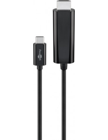 Kabel przejściowy USB-C™ HDMI 4k 60 Hz, 1,80 m, czarny - Długość kabla 1.8 m Goobay