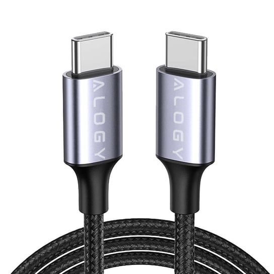 Kabel przewód 2m Alogy Nylon Fast Charging Cable USB-C do USB-C do ładowania 60W Black Alogy