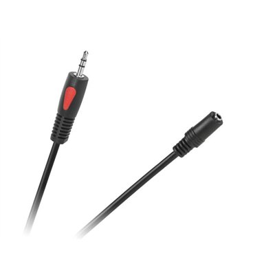 Kabel przewód audio aux 5m Minijack 3,5mm wtyk-gniazdo Solidny Eco-Line Cabletech