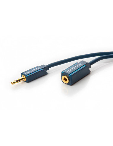 Kabel przewód audio - MP3 jack 3.5 mm złoty 1,5m Clicktronic