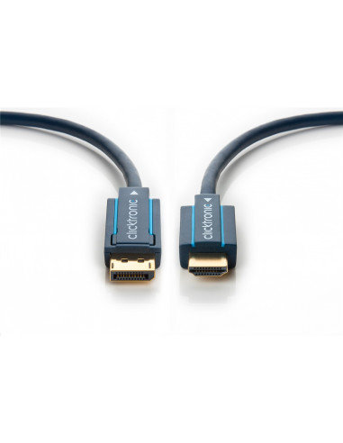 Kabel przewód DisplayPort do HDMI M/M 3D HD HQ złoty 1m Clicktronic