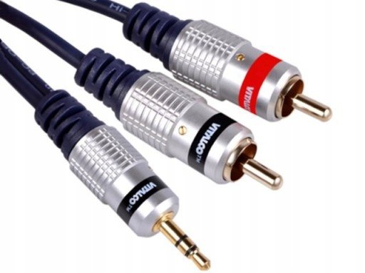 Kabel przewód JACK-2RCA 1M DIGIT (mini jack x cinch x 2)  jkd10 VITALCO
