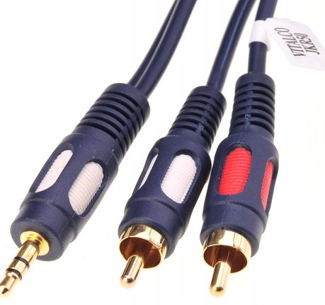 Kabel przewod JACK 3,5 X 2RCA 3M JKR50 Vitalco mini jack x 2 cinch VITALCO