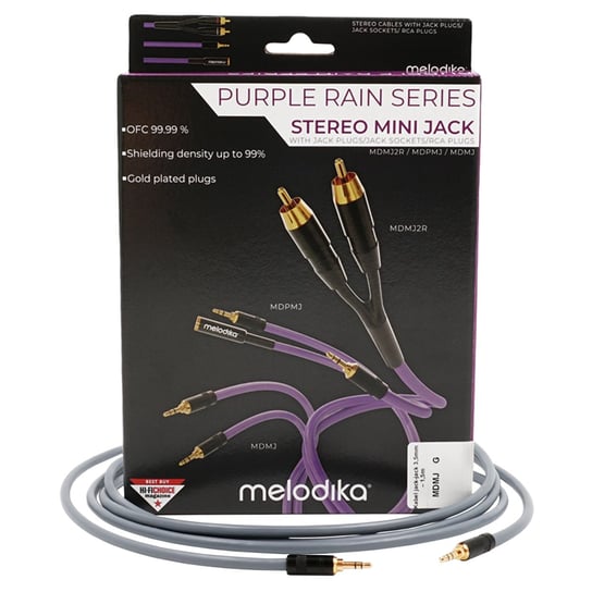 Kabel Przewód Jack - Jack 3.5Mm Stereo - Melodika Mdmj02G Gunmetal Edition - 0.2M : Długość - 0,2M Melodika
