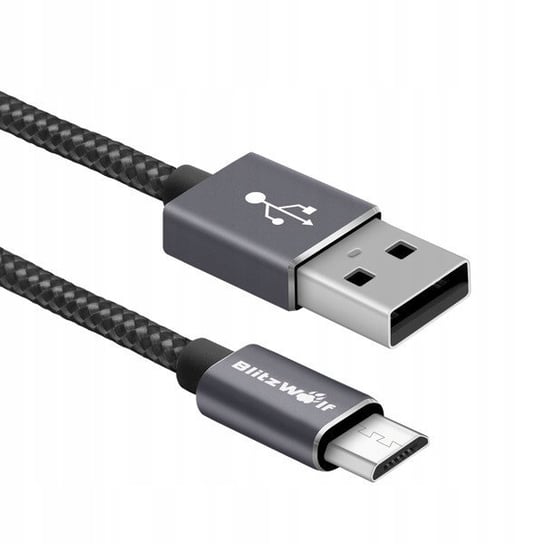 Kabel przewód Micro USB nylonowy 1,8m Blitzwolf oplot wytrzymały BlitzWolf