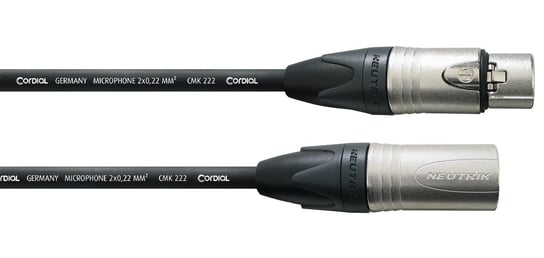 Kabel przewód mikrofonowy XLR 3 m Cordial czarny Cordial