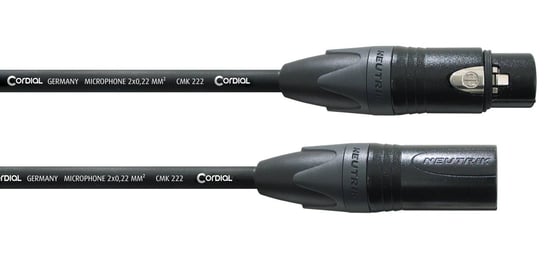 Kabel przewód mikrofonowy XLR 6 m Cordial Neutrik Cordial