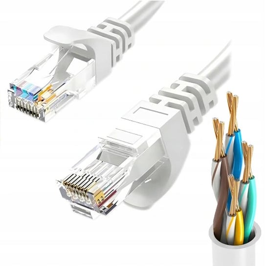 Kabel Przewód Sieciowy Lan Cat5E Ethernet Skrętka Cat 5E Utp Kat 5 Rj45 30M DXS