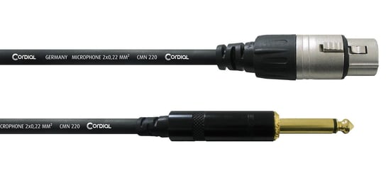 Kabel przewód sygnałowy XLR - Jack 6,3 mm 5 m Cordial Cordial