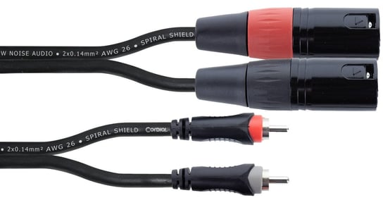 Kabel przewód sygnałowy XLR - RCA 1 m Cordial Cordial