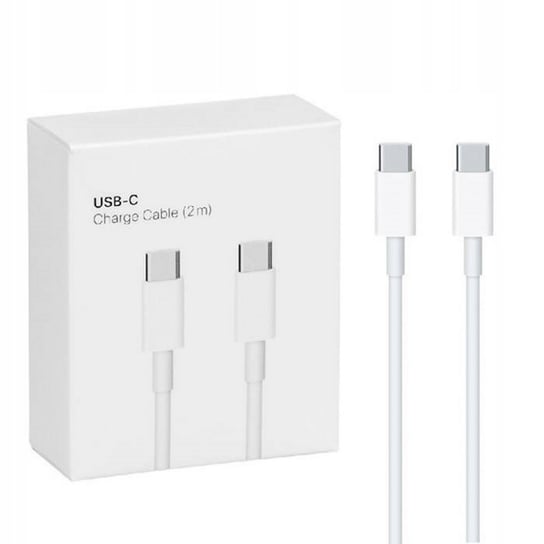 Kabel przewód szybki 100W (E-Mark chip) USB-C do USB-C Typ C do ładowania Apple MacBook 200cm 2m (Box) MFC