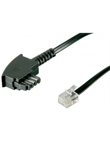 Kabel przyłączeniowy TAE-F (międzynarodowy układ styków) 4-pinowy - Długość kabla 3 m Goobay
