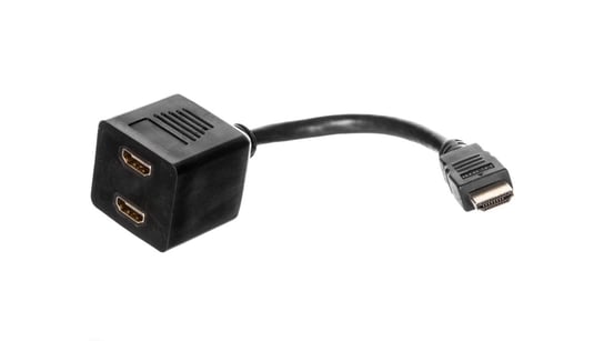 Kabel rozgałęźniacz HDMI Highspeed 1.3 pasywny Typ HDMI A/2xHDMI A, M/Ż czarny 0,2m AK-330400-002-S Assmann
