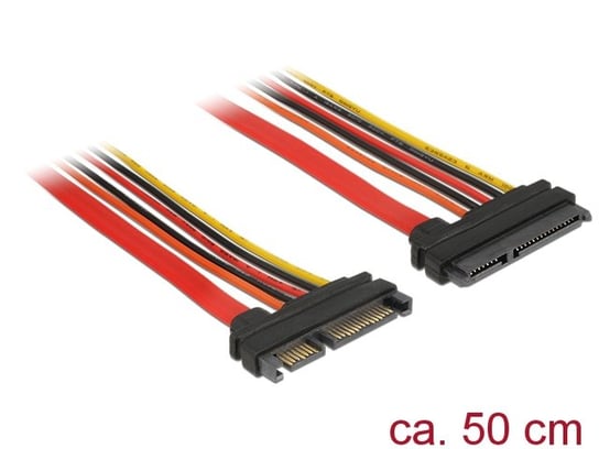 Kabel Sata 22 pin(f)/Sata 22 pin(m) DELOCK, 50 cm Delock