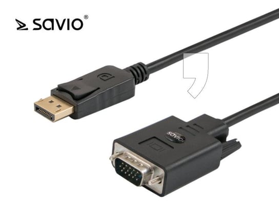 Kabel SAVIO CL-92 DisplayPort - VGA, 1.8m (20277680 ) SAVIO
