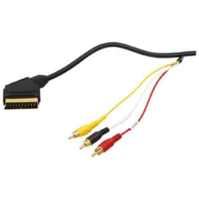 Kabel Scart 3 rca z przełącznikiem, przewód 1,5 m s Inna marka