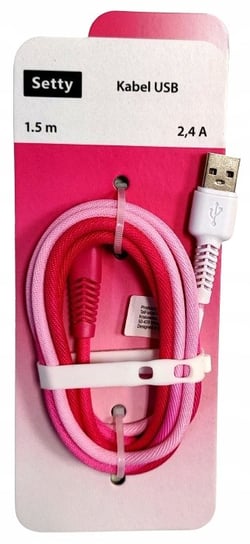 Kabel Setty USB - USB typ C 1,5 m wielokolorowy Setty