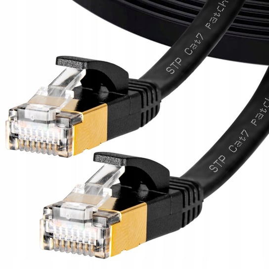 Kabel Sieciowy Lan Ethernet Patchcord Internetowy Rj45 Płaski Sftp Cat7 3M VAYOX