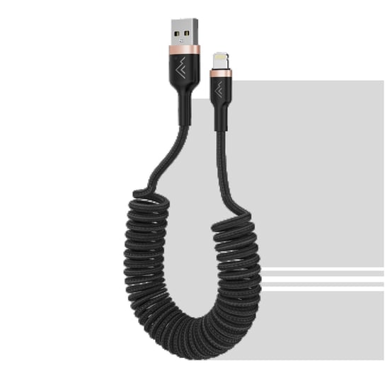 Kabel spiralny USB A – Lightning 2.0 1,5m MT129 Montis