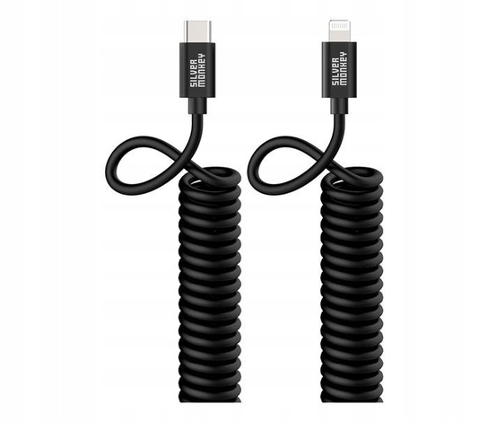 Kabel sprężynowy Silver Monkey USB-C - Lightning SILVER MONKEY