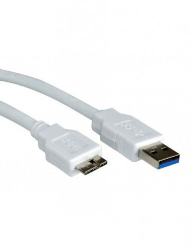 Kabel STANDARD USB 3.2 Gen 1, A - Micro B, M/M, beżowy, 0,8 m Inna marka