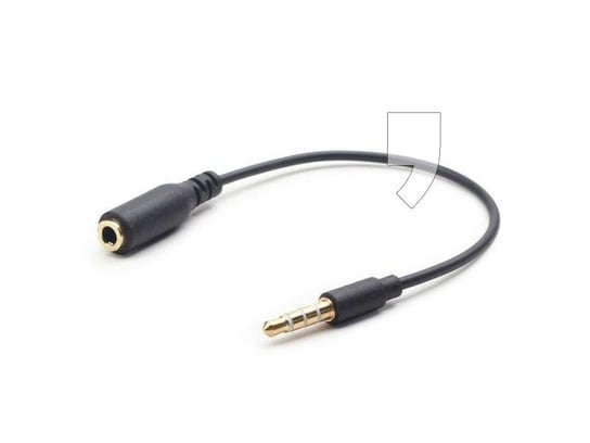 Kabel stereo GEMBIRD 3.5 mm miniJack M - 3.5 mm miniJack F, 0.18 m Gembird