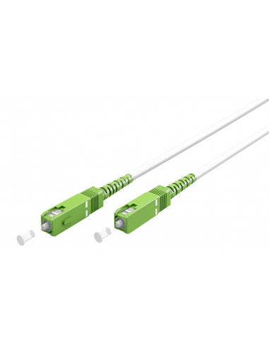 Kabel światłowodowy (FTTH), Singlemode (OS2) White, biały (Simplex), 1 m - Długość kabla 1 m Goobay