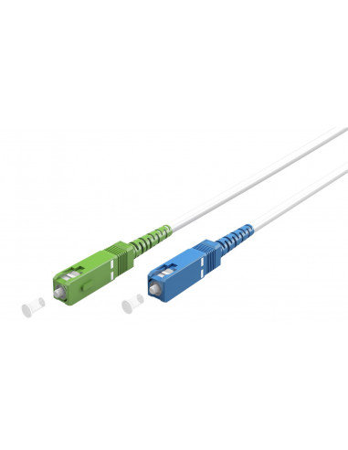 Kabel światłowodowy (FTTH), Singlemode (OS2) White, biały (Simplex), 1 m - Długość kabla 1 m Goobay