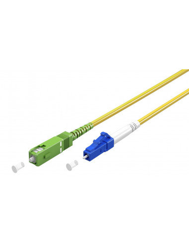 Kabel światłowodowy (FTTH), Singlemode (OS2) Yellow, Żółty (Simplex), 1 m - Długość kabla 1 m Goobay
