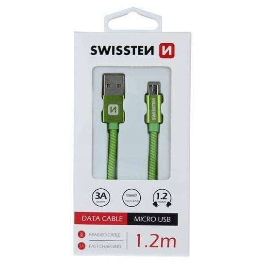 Kabel Swissten Micro Usb 1.2M Green SWISSTEN