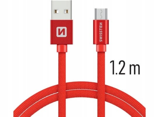 Kabel Swissten Micro Usb 1.2M Red SWISSTEN