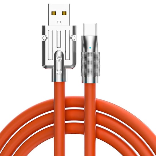 Kabel szybkiego ładowania QC USB C Typ C 120W 6A 2 metry pomarańczowy Novaza Tech
