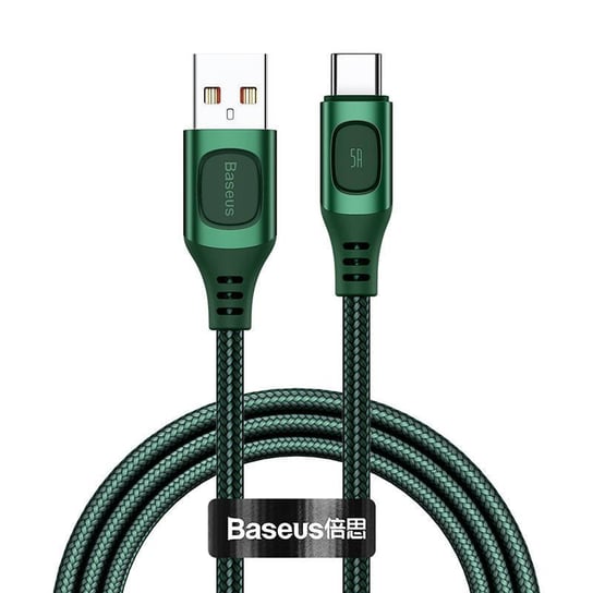 Kabel szybkiego ładowania USB-C Baseus Flash, QC 3.0, Huawei SCP, Samsung AFC, 5A, 1m (zielony) Baseus