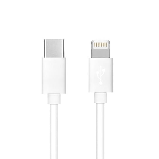 Kabel Typ C do iPhone Lightning 8-pin Power Delivery PD18W 2A C973 biały 1 metr BOX Partner Tele