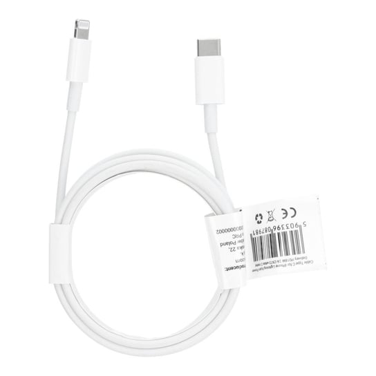 Kabel Typ C do iPhone Lightning 8-pin Power Delivery PD18W 2A C973 biały 2 metry Partner Tele