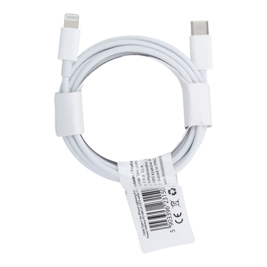 Kabel Typ C do iPhone Lightning 8-pin Power Delivery PD18W 3A C973 biały 3 metry Partner Tele