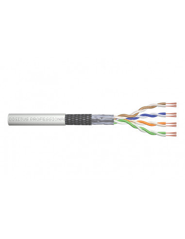 Kabel typu linka DIGITUS kat.5e, SF/UTP, AWG 26/7, PVC, 305m, szary, karton DIGITUS Professional