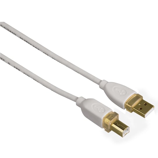 Kabel USB 2.0 HAMA Techline A-B, 3 m, biały Hama